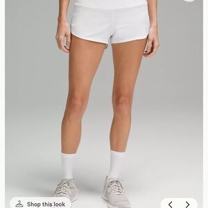 Lululemon speed up shorts 2.5 size 6 white